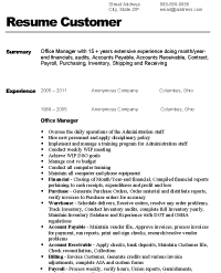 Resume summary examples office manager