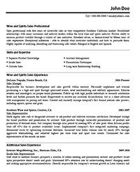 Sample Sales Resume