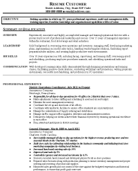 Before Version of Resume