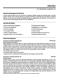 Sample Management Resume