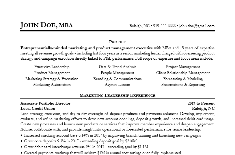 home-resume-sample